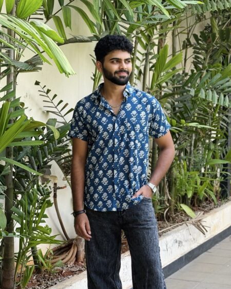 Flora Blue Printed Shirt