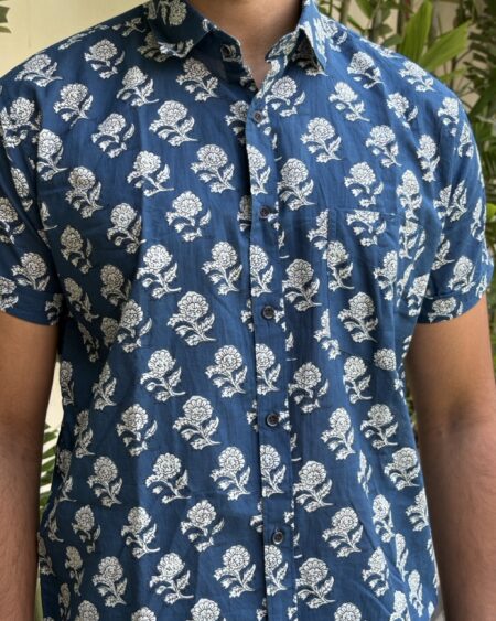 Alternative view of Flora Blue Printed Shirt