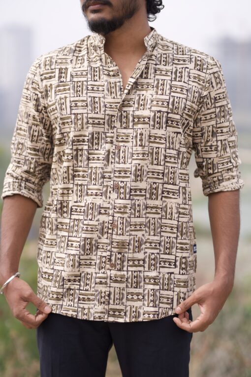 Box kalamkari Shirt men - Image 3