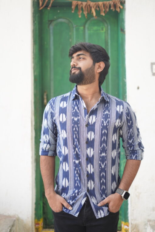 Neelvara Mens Ikat Shirt