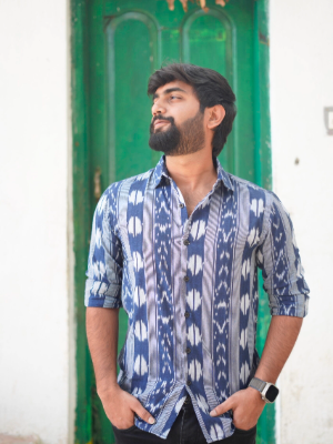 Neelvara Mens Ikat Shirt