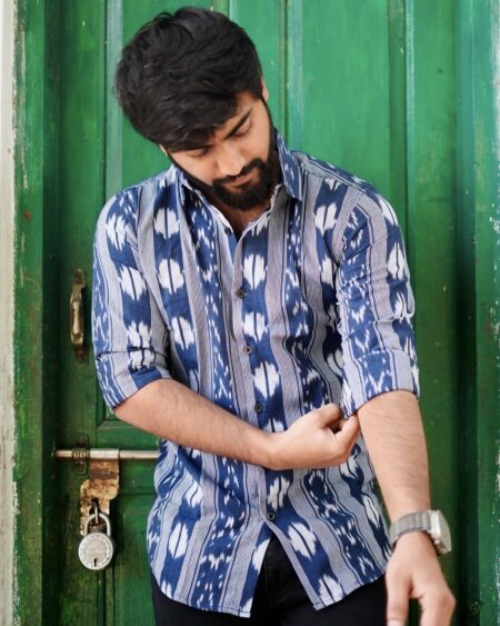 Neelvara Mens Ikat Shirt