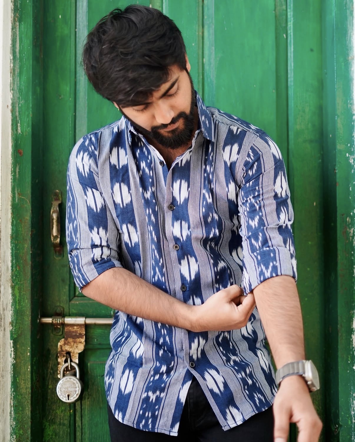 Neelvara Mens Ikat Shirt