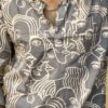 Alternative view of Grey Canvas Printed Kurta