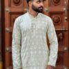 Sage Mirror Embroidered Kurta
