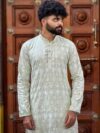 Sage Mirror Embroidered Kurta