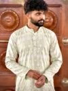 Alternative view of Sage Mirror Embroidered Kurta
