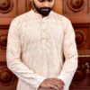Peach Noor Mirror Work Kurta