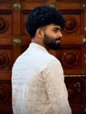 Peach Noor Mirror Work Kurta - Image 4