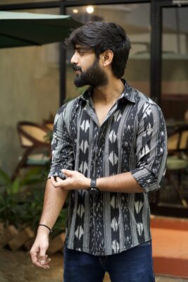Shadow Weave Mens Ikat Shirt