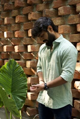 Sage Green Handwoven Jamdani Shirt