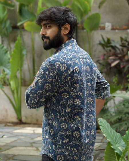 Alternative view of Midnight Blue Kalamkari Shirt