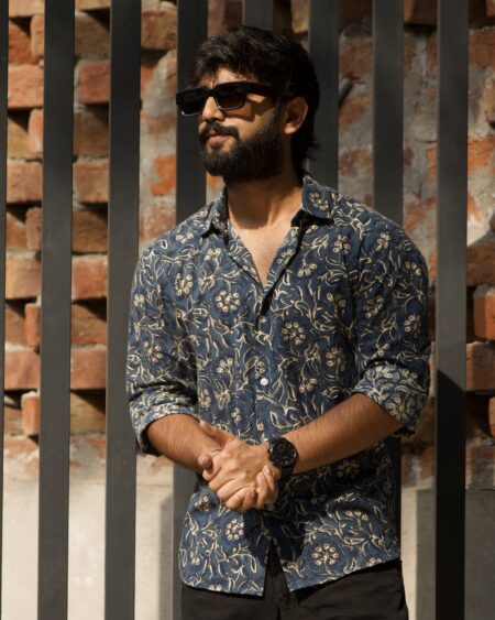 Midnight Blue Kalamkari Shirt