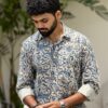 Ivory Blue Kalamkari Shirt