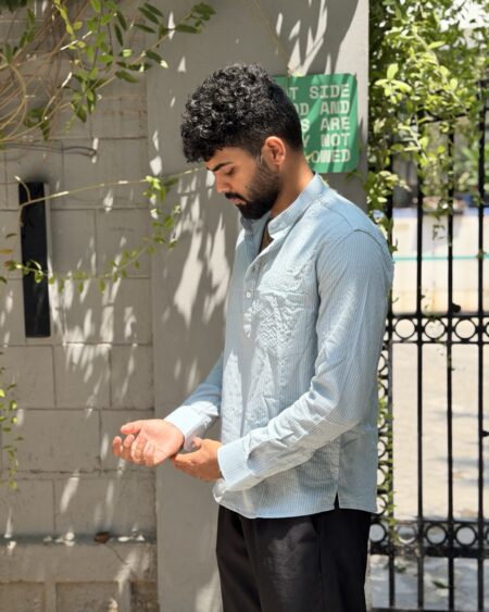 Alternative view of Azure Kantha Thread Short Kurta