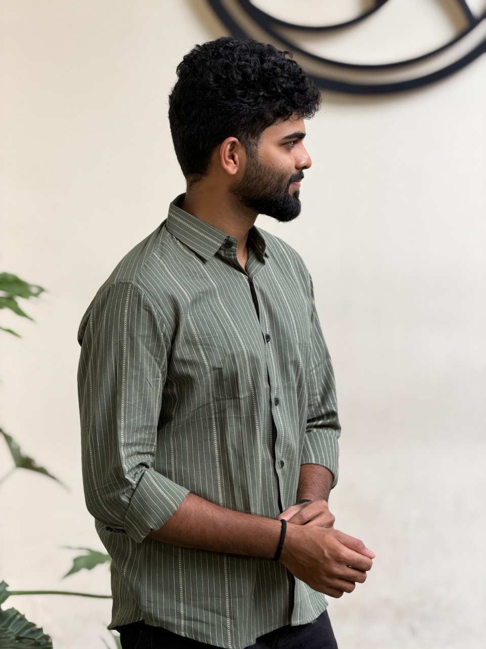 Sage Striped Shirt