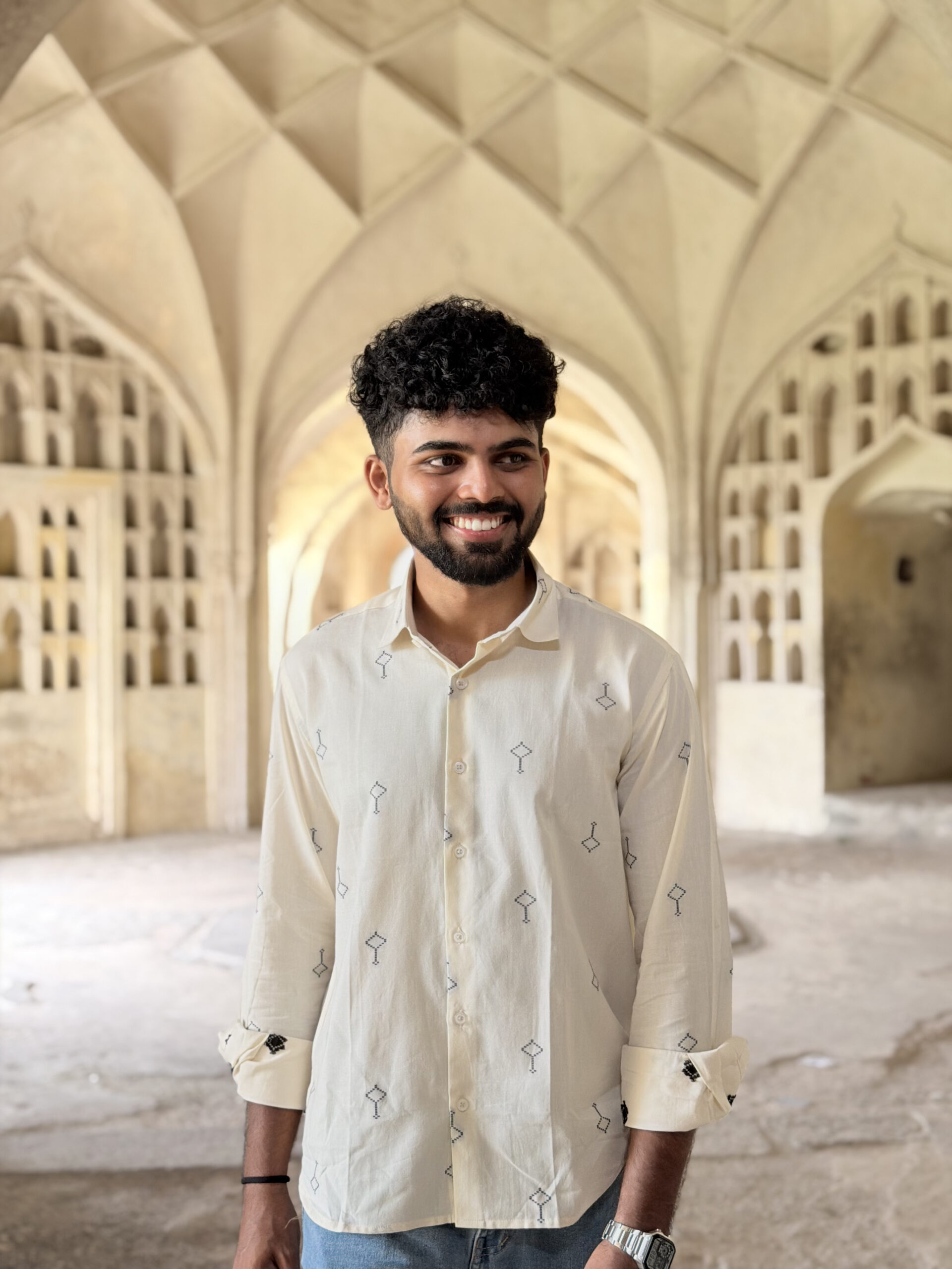 Ivory Jacquard Shirt - Image 4