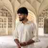 Man wearing Ivory Jacquard Handwoven Shirt by WovenWhale