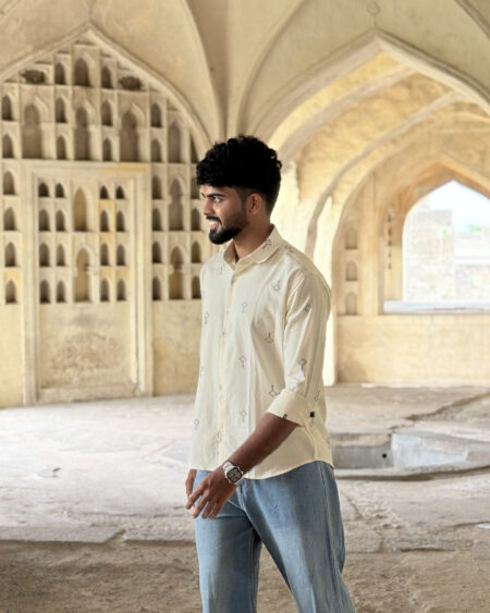 Ivory Jacquard Shirt - Image 3