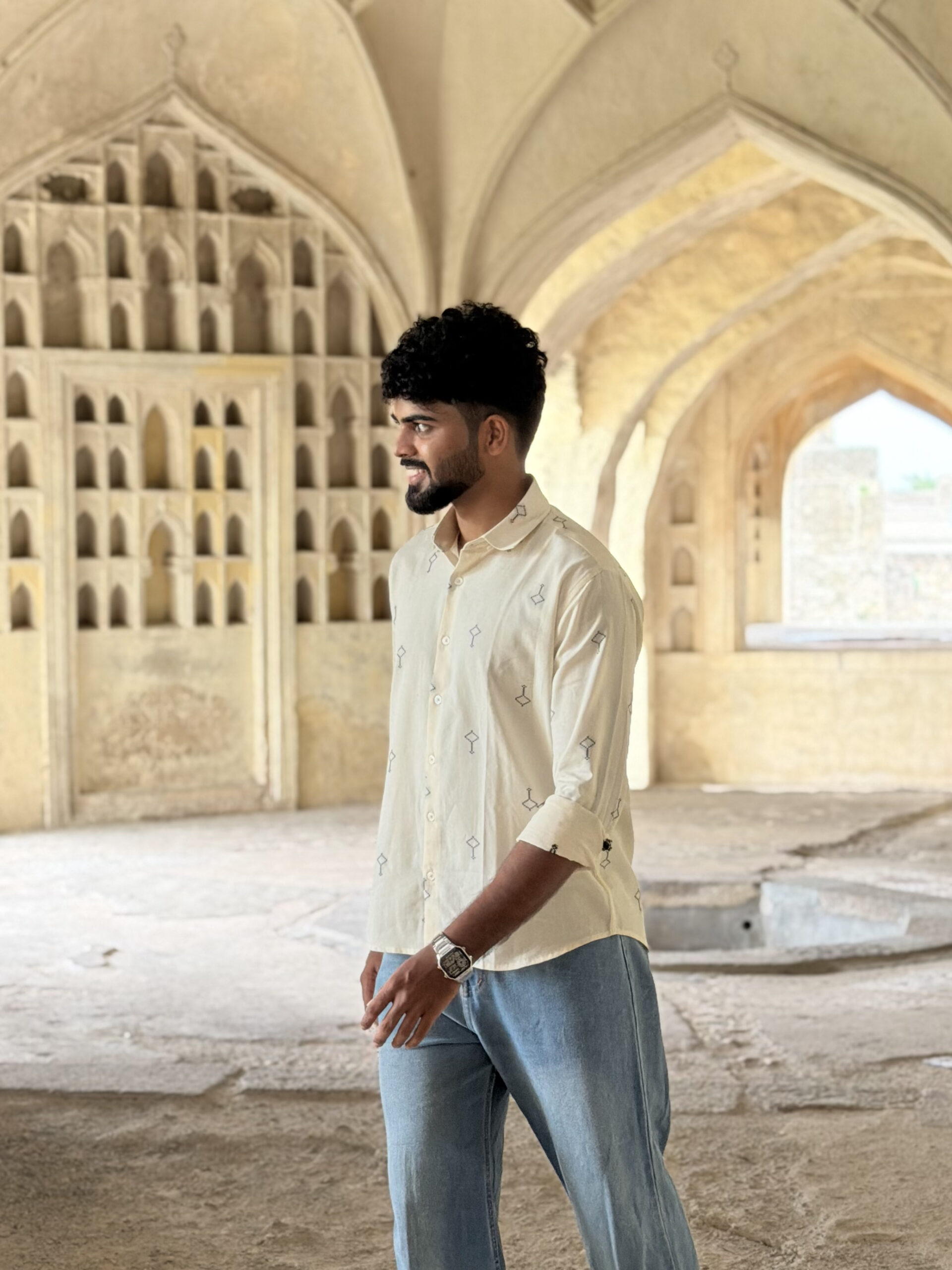 Ivory Jacquard Shirt - Image 3