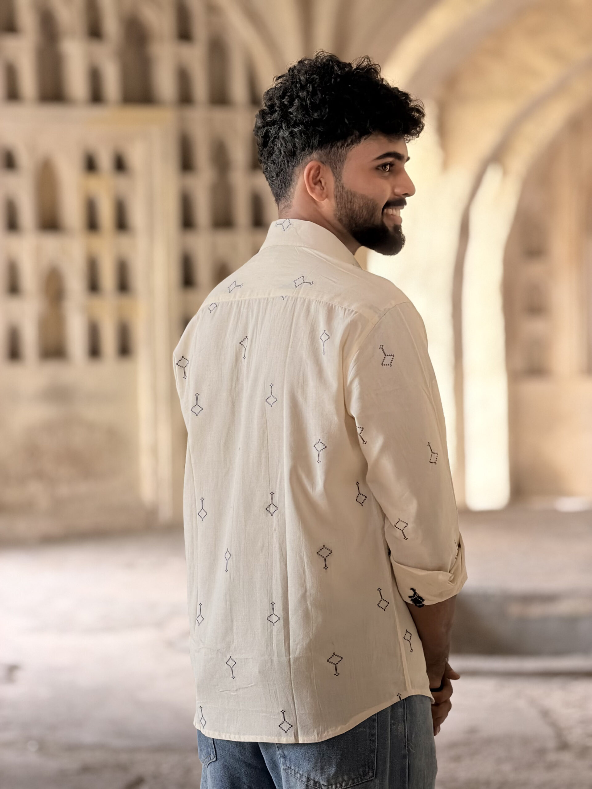 Ivory Jacquard Shirt - Image 2