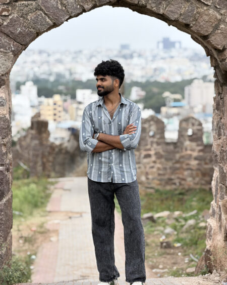 Alternative view of Slate Jamdani Shirt