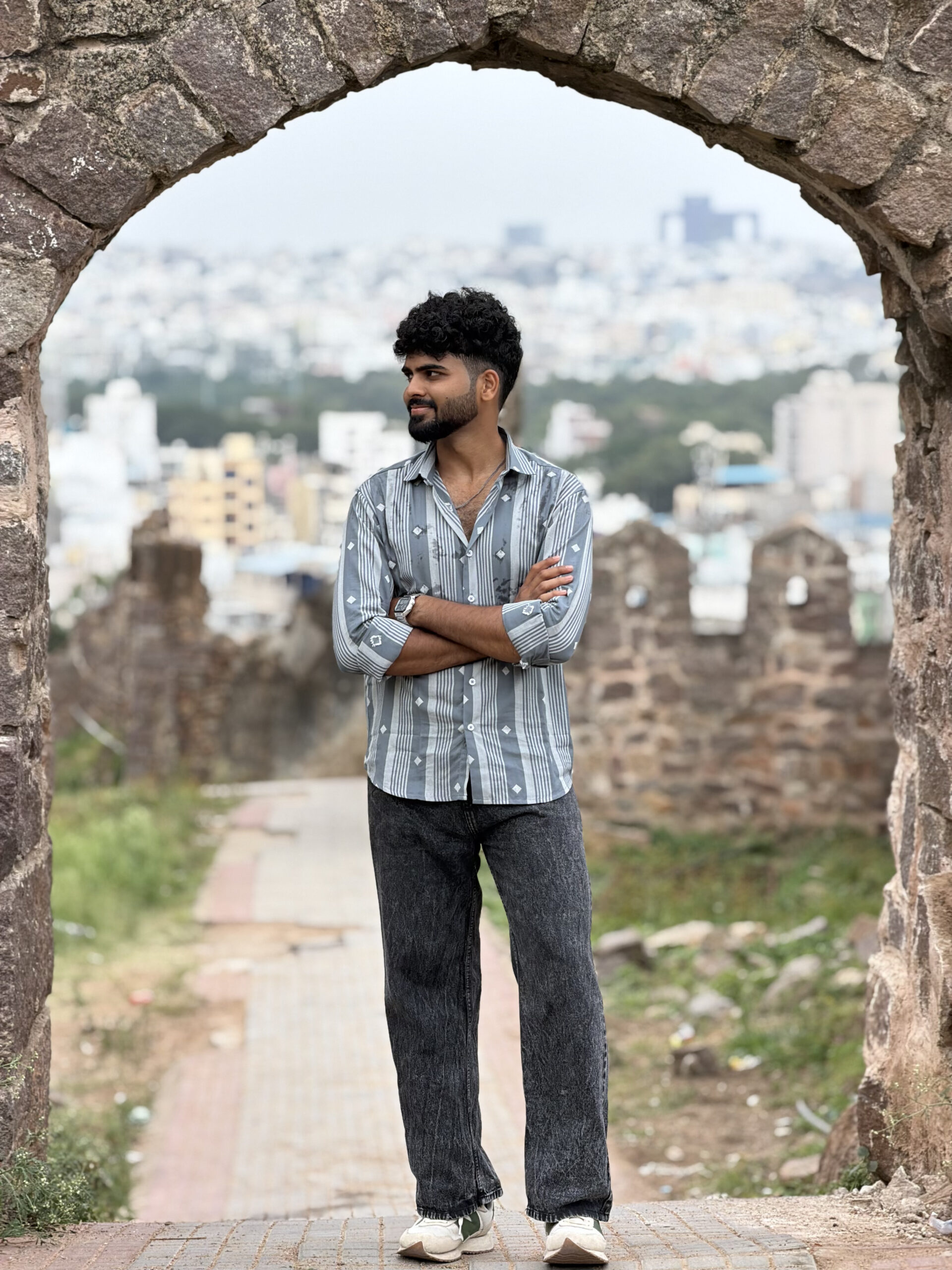 Slate Jamdani Shirt - Image 2