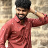 Man wearing Crimson Suvidha South Cotton Shirt by WovenWhale