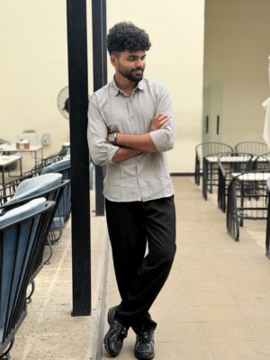 Ash Grey Handwoven Cotton Shirt