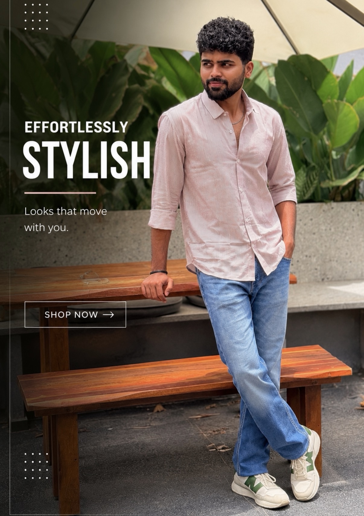 Mauve Handwoven Cotton Stripe Shirt - Image 2