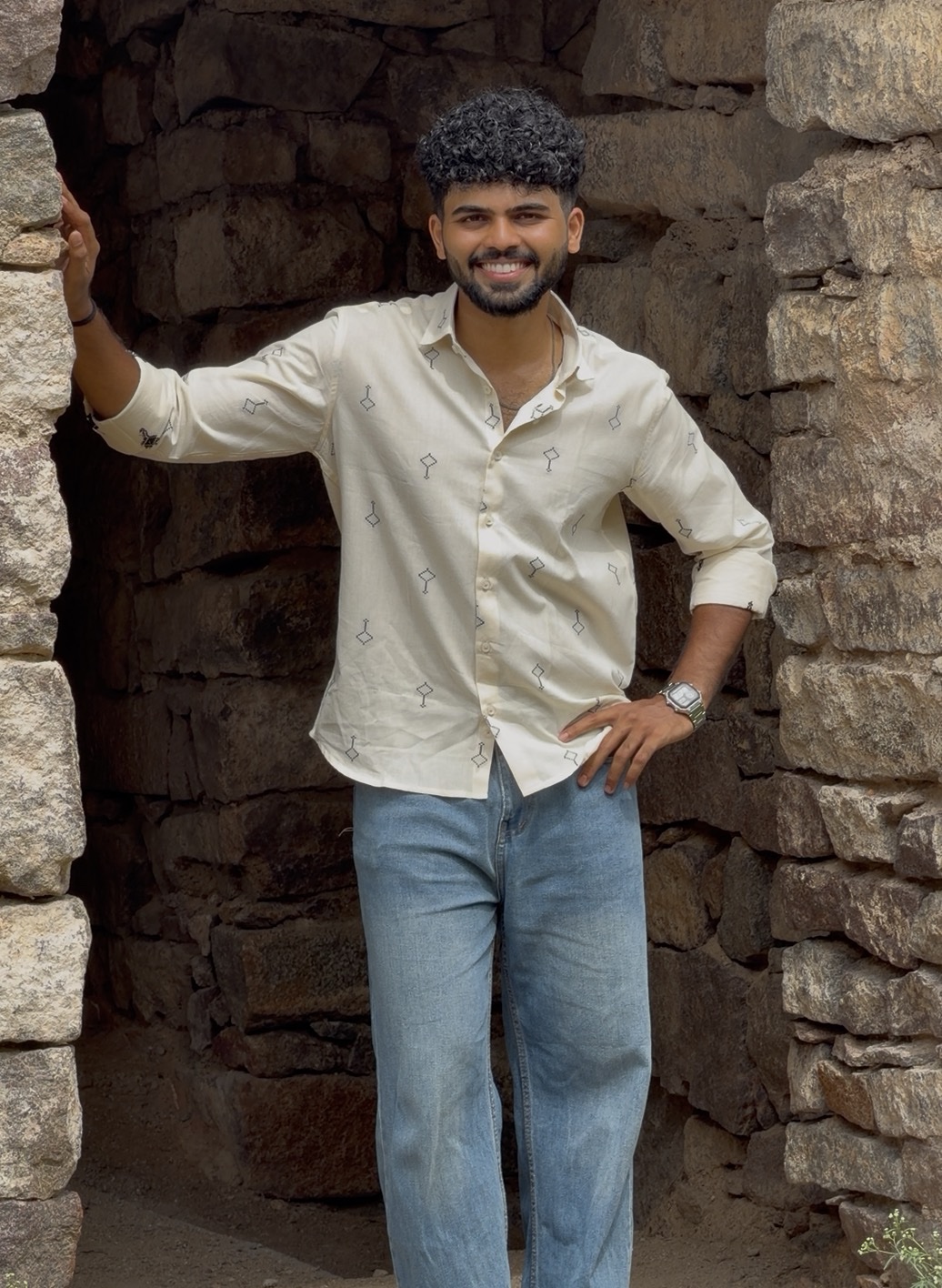 Ivory Jacquard Shirt - Image 4