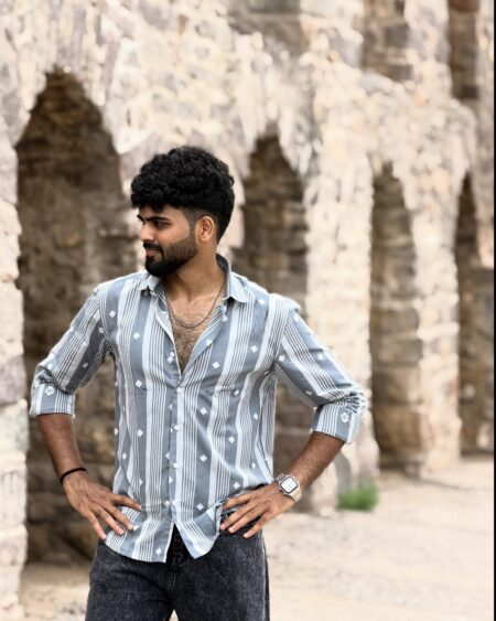 Slate Jamdani Shirt