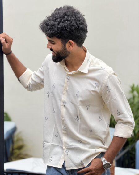 Ivory Jacquard Shirt