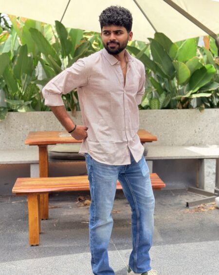 Alternative view of Mauve Handwoven Cotton Stripe Shirt