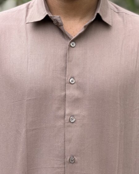 Alternative view of Mocha Handwoven Cotton Shirt