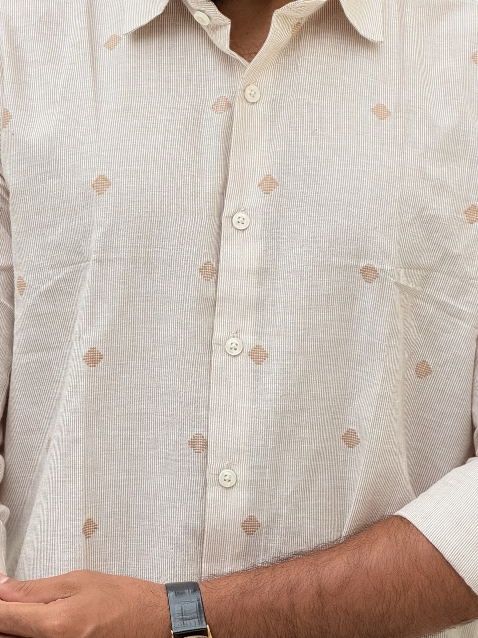 Sand Butta Handwoven Cotton Shirt - Image 4