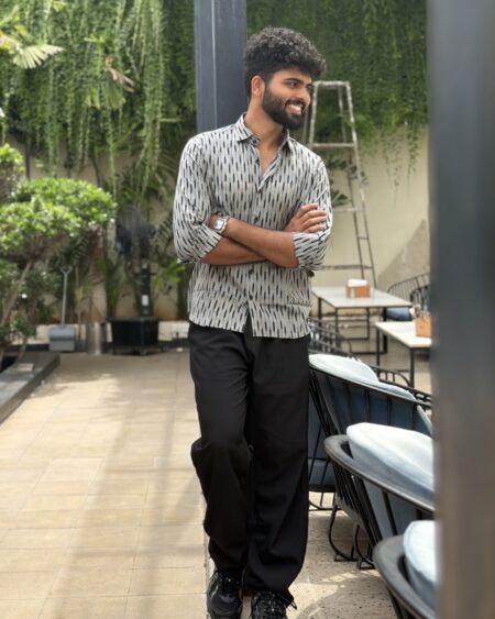 Stone Grey Ikat Shirt - Image 4