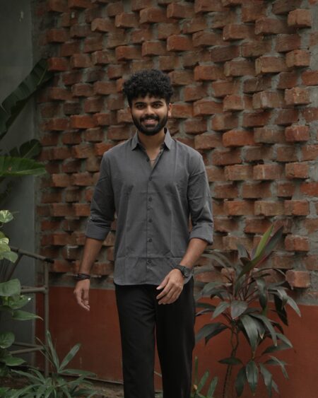 Charcoal Slub Handwoven Shirt - Image 6