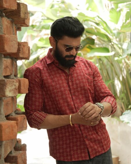 Merlot Jacquard Cotton Shirt - Image 5
