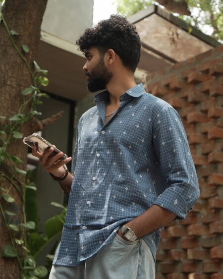 Akriti Handwoven Cotton Shirt - Image 7